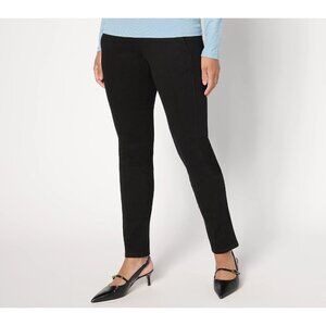 Wicked by Women with Control Prime Stretch Denim Slim Leg Pants Black L A660479